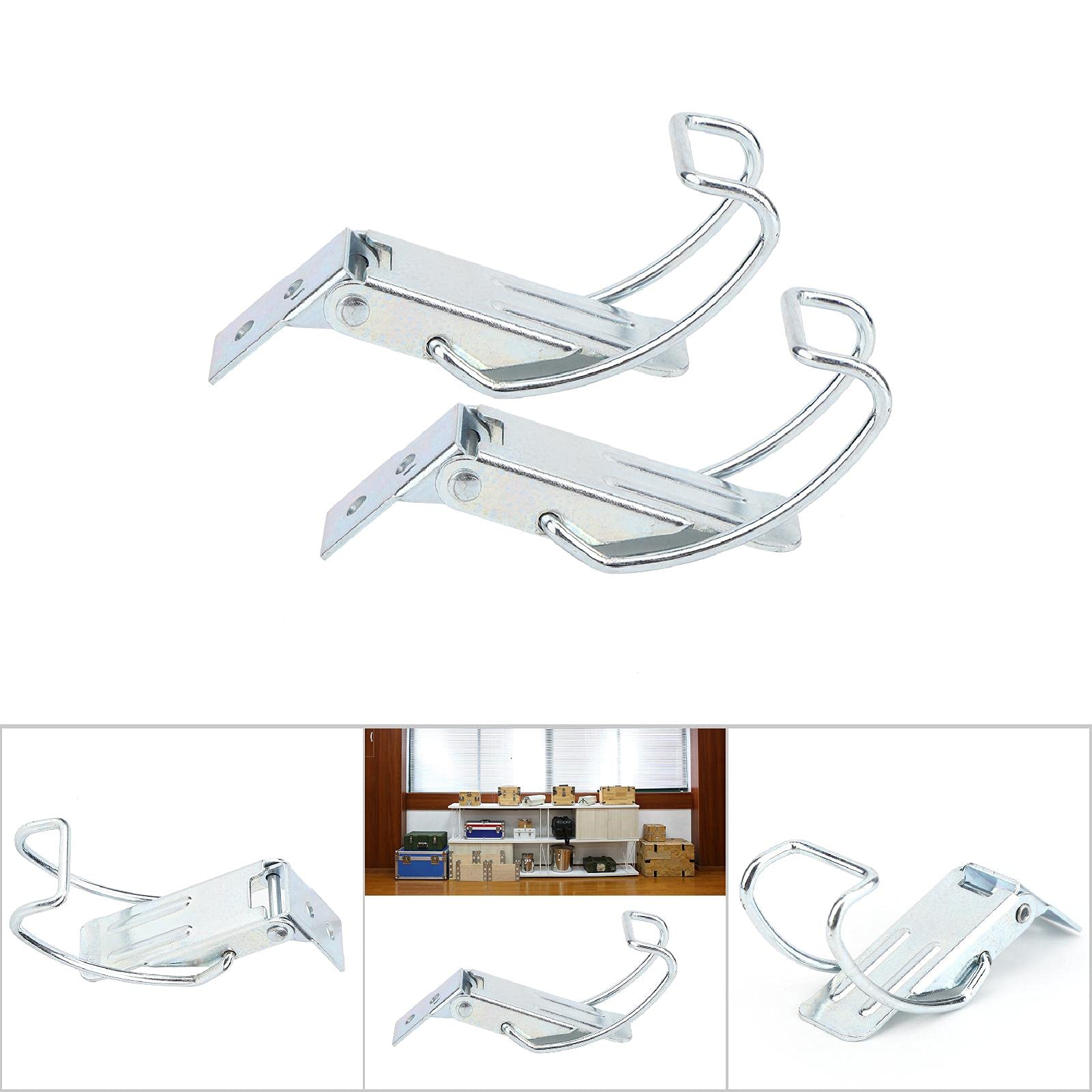 ViaGasaFamido 2Pcs Stainless Steel Heavy Duty Door Latch Gate Latch Safety Toggle Latch for Secure Door Lock and Gate Closure