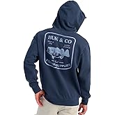 HUK mens Cotton Fleece Hoodie, Soft, Warm, Comfortable Hooded Sweatshirt Pullover
