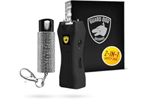 Guard Dog Security Pepper Spray and Stun Gun Flashlight, Rechargeable, Self-Defense Keychain for Women, Pepper Spray Stun Gun Combo, Personal Security Value Set, Rechargeable Flashlight, 0.5 fl oz