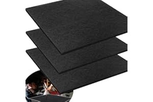 EOUOBOMO 3Pcs Oil Drain Splash Pad,22inch Black Oil No Splatter Pad, Square Oil Change Mat,Heat-Resistant Oil Anti Splash Mat for Car Oil Changing Transmission Drain Pan