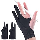 2Pack Drawing Glove Palm Rejection for Tablet,Right & Left Hand Digital Art Graphic Tablet iPad Gloves