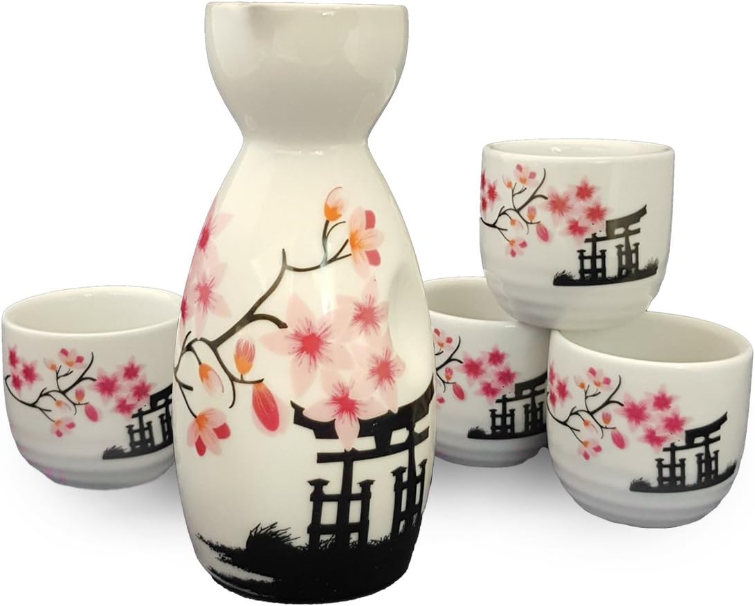 Sake bottle Wedding Gift Set Japanese Sake Set Vintage Sake Set Japanese Vintage Tokkuri Set His