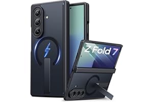 Vihibii for Samsung Galaxy Z Fold 7 Case with Stand, Compatible with MagSafe, Full Lens & Hinge Protection, Front Screen Protector, Military Grade Rugged Phone Cover Case for Galaxy Z Fold 7, Black