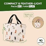 Eco Chic Eco-Chic Lightweight Foldable Insulated Lunch Bag Ditsy Black view 3