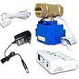 E-SDS Water Leak Detector with Shutoff Valve,Sensors and Sounds Alarm,Automatic Water Leak Shut Off Valve System,for Pipes 3/4 NPT,Flood Prevention for Laundry,Water Heaters and More