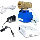 E-SDS Water Leak Detector with Shutoff Valve,Sensors and Sounds Alarm | Automatic Water Leak Shut Off Valve System,for Pipes 3/4 NPT,Flood Prevention for Laundry,Water Heaters and More