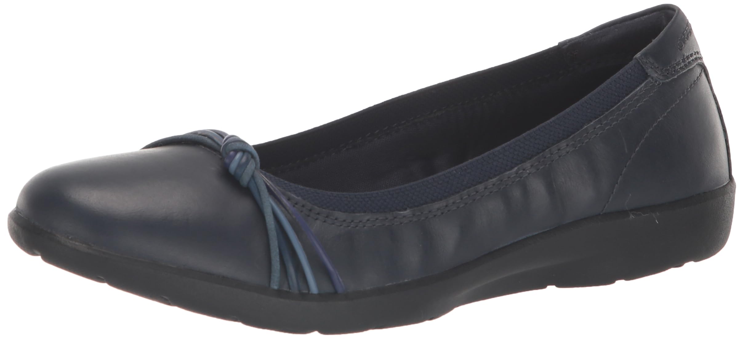 Clarks Blue’s Meadow Rae Ballet Flat, Navy Leather, 12 Wide US