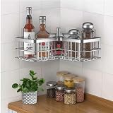 Yazoni Corner Shower Caddy No Drilling Adhesive Shelf 2 Pack Rustproof Stainless view 9