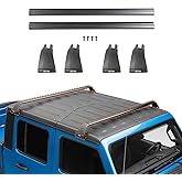 Hooke Road for Jeep Roof Rack Cross Bars Kayak Watercraf Cargo Carriers Compatible with Jeep Wrangler JK JL Gladiator JT 2007-2026 (4-Door Hard Top)