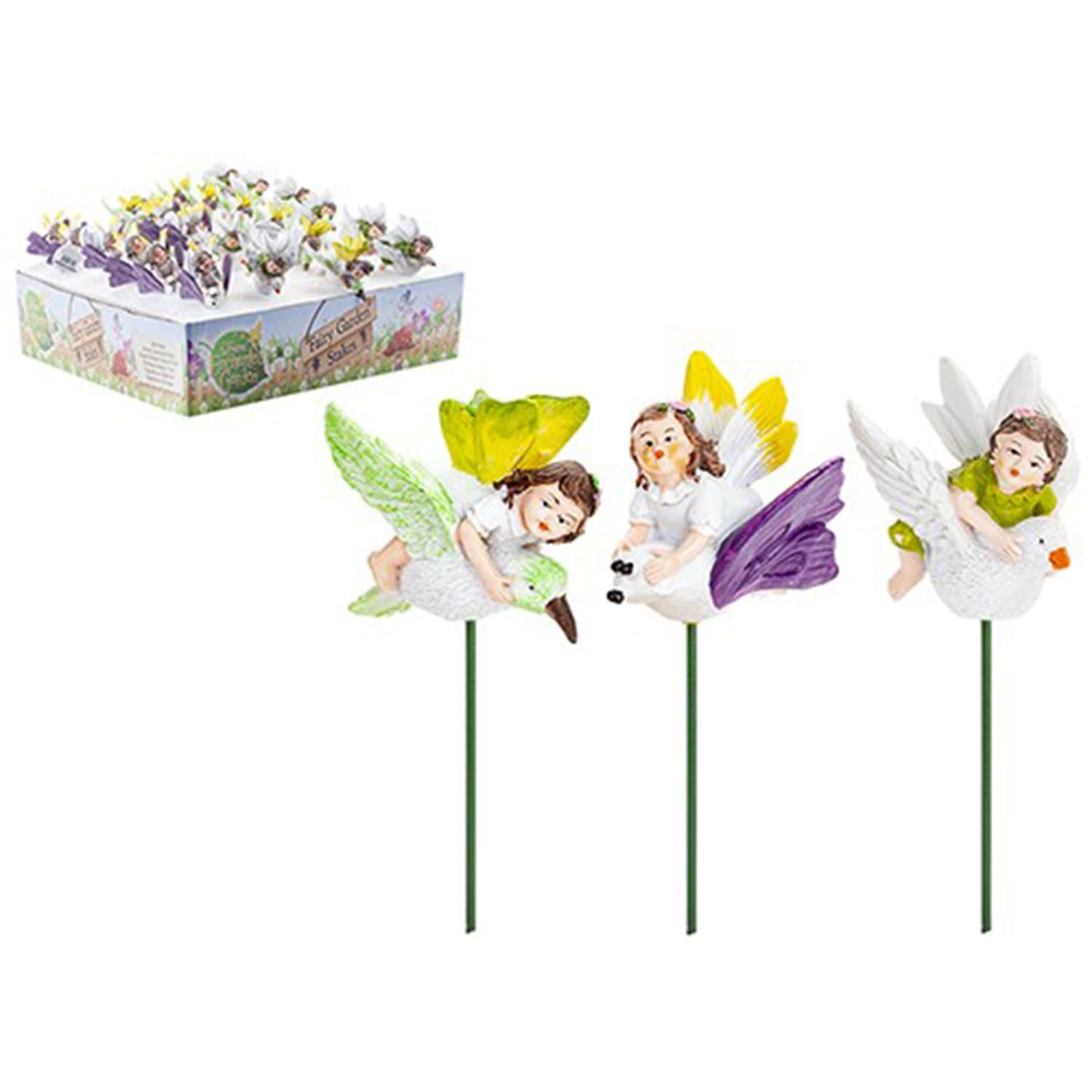 PMS Secret Fairy On Animal Stakes (8cm x 6cm) 1 Pack, Assorted Colors, 8 cm x 6 cm