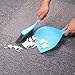 McoMce Dust Pan and Brush, Portable Dust Pan, Tiny Dust Pan and Brush Set, Premium Dustpan, Mini Hand Broom and Dustpan Set for Floor, Sofa, Desk, Keyboard, Car, Dog, Cat and Other Pets (Blue)