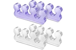 Molain 4Pcs Toe Separators Pedicure,Pedicure Toe Separators,Repeatable Washable Toenail Dividers,Toe Separators for Nail Polish Application