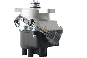 EVERESTWAY Ignition Distributor 8 Pins Compatible for 1999 2000 2001 Honda CRV CR-V 2.0L DOHC Black Cap and Rotor kit Replacement 30100-P6T-T01 TD-74U