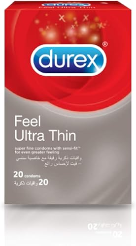Durex Ultra Thin Feel Lubricated Condoms For Men - 20 Pieces price in Saudi  Arabia | Amazon Saudi Arabia | kanbkam