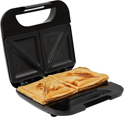 PIFCO 750W Non-Stick Sandwich Maker White Compact Toaster with Cool-Touch Handle