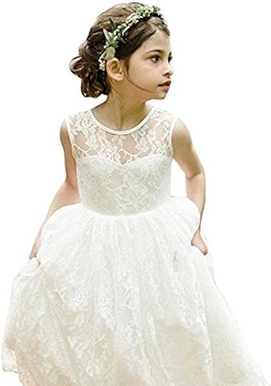 Amazon Com Kalos Dress Shop Fancy A Line Wedding Pageant Lace