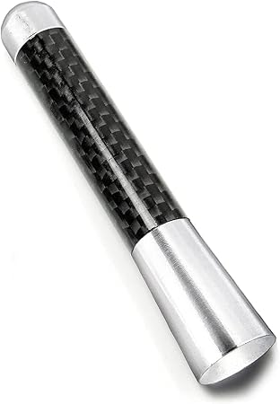 Amazon ショートアンテナ アンテナ 交換 車 カーボン 汎用 8cm シルバー ラジオアンテナ 車 バイク