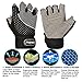 iiSPORT Womens Mens Weight Lifting Gloves with Wrist Wrap, Anti-Slip Padded Workout Gloves for Gym Bodybuilding Crossfit Cross Training Gloves - Gray M