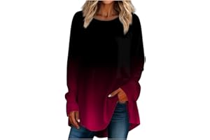 COTECRAM Womens Tunics or Tops to Wear With Leggings Long Sleeve Loose Fall Plus Size Shirts Crewneck Comfy Blouse Clothes