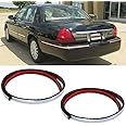 2 Pcs Rear Bumper Moldings for 1998-2011 Mercury Grand Marquis - Replacement for F8MZ17C830AA/FO1158149