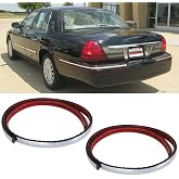 2 Pcs Rear Bumper Moldings for 1998-2011 Mercury Grand Marquis | Replacement for F8MZ17C830AA/FO1158149