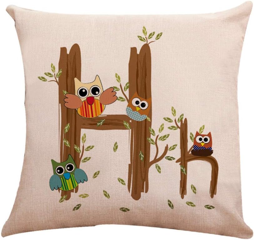 Coussins Et Accessoires Decoration De La Maison Napravi Rs Uface Mixtes Housses De Coussin Lin Imprime Lettre A Z Doux Carre 45x45 Zip Demontable Lavables Pour La Maison Confortable Taies Doreillers Decoratives Cadeau De Valentines