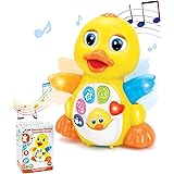 JOYIN Baby Musical Toy Dancing Walking Yellow Duck Baby Toy with Music and LED Lights, Infant Light Up Toys, Activity Center 