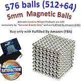5mm 576 pieces 512 pcs + 64 pcs Magnetic Balls Building Blocks Sculpture Magnets Educational game Magnet Toy Intelligence Development Stress Relief Imagination gift (set of 216pcs x2 + 144 balls)