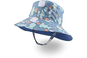 XIAOHAWANG Baby Boy Bucket Toddler Kids Sun Hat UPF 50+ Wide Brim Outdoor Beach Caps Play hat