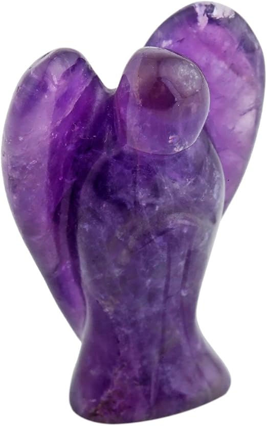 Amazon Com Sunyik Purple Amethyst Carved Guardian Angel Natural