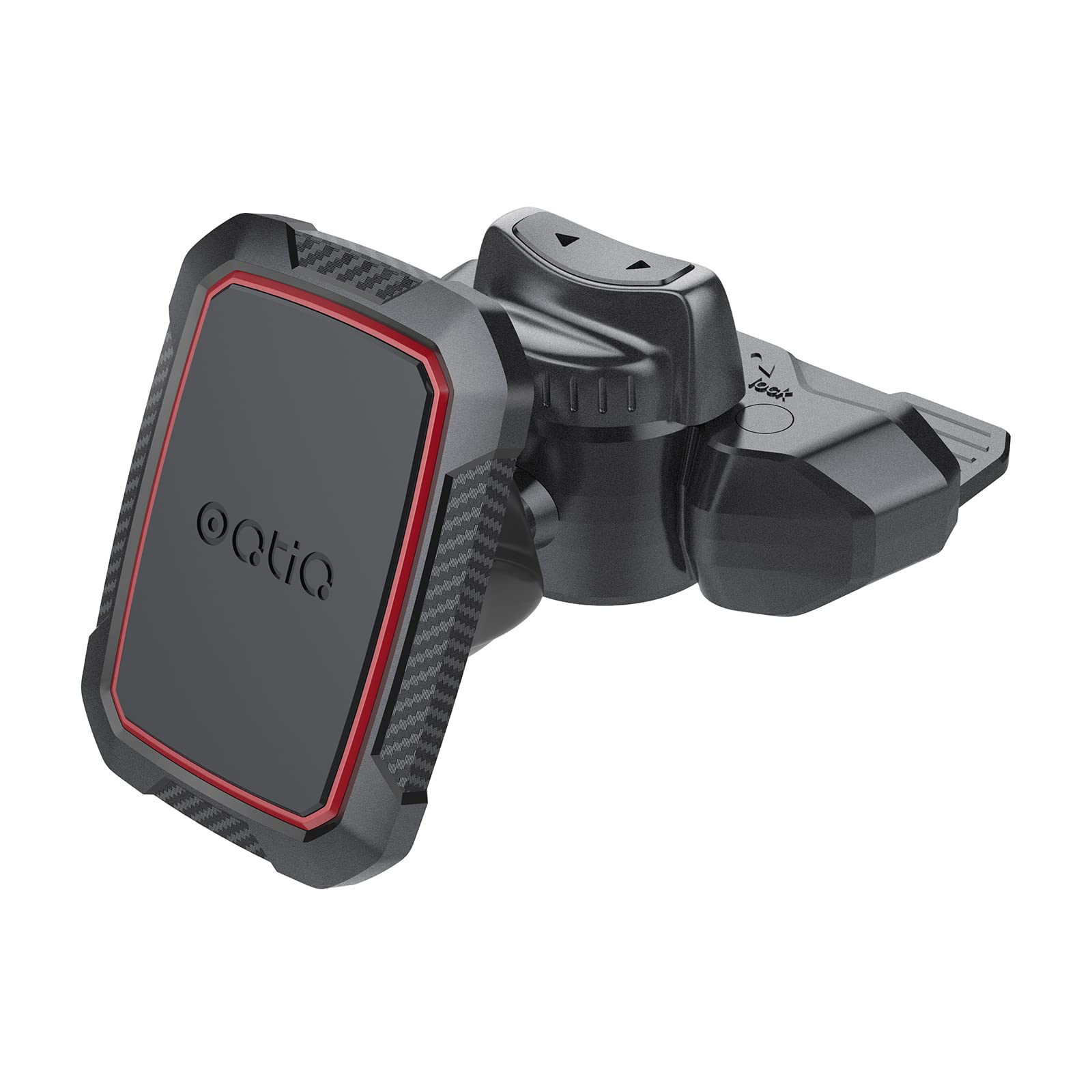 OQTIQ Magnetic CD Phone Car Mount for Car CD Player, Built-in 6 Strong Magnets, Compatible with iPhone 17 16 15 14 13 12 Series,Samsung Galaxy, LG, and More, Secure Mounting with Anti-Slip Pads