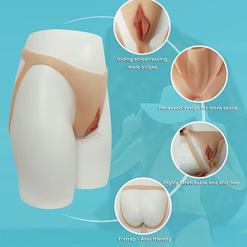 Cintura Nascosta Gaff In Silicone – Biancheria Intima Trans, Cinturino Elastico Regolabile, Colore Carne, Taglia M (vita 70-79 Cm) - 6