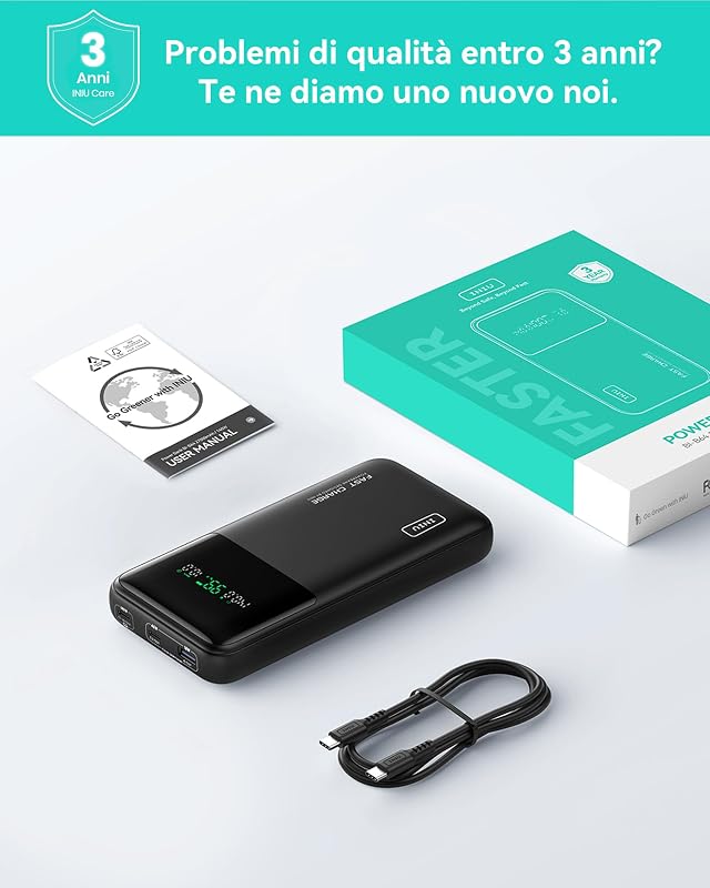 140W Laptop Power Bank, Piccolo 27000mAh Alta Capacità USB-C Powerbank