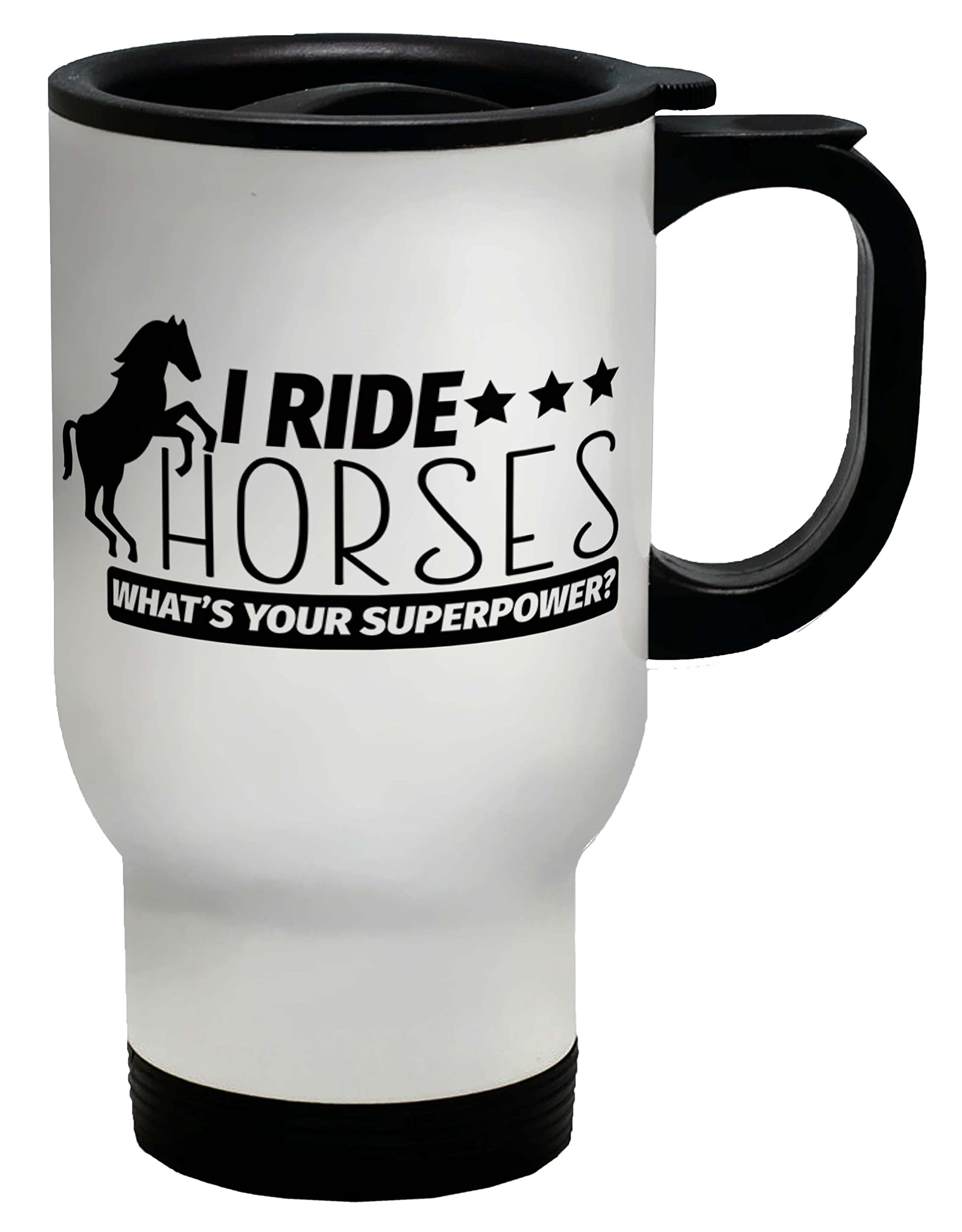 Shopagift I Ride Horses What's Your Superpower Travel Mug Cup