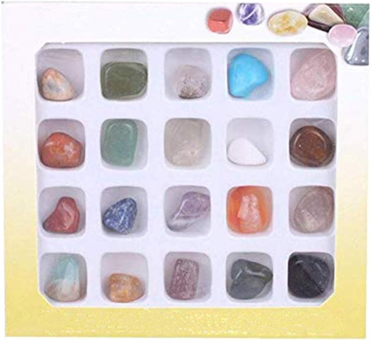 Rock Collection, 20 Pieces Rock Science Collection Kit with Natural