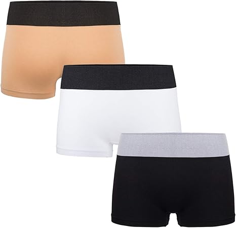 Amazon Co Jp Actex ショーツ ボクサーショーツ レディース ボーイレングス ショーツ ハイウェスト パンティ シンプル 超快適 大きなサイズ 春夏 美尻 レディーショーツ 3パック 9440 Pack Xl 服 ファッション小物