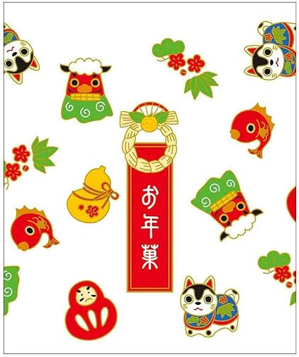 Amazon モノココロ おめでたいイラストが可愛いお年菓の平袋 10枚入 ギフトバッグ 袋 文房具 オフィス用品 Amazon モノココロ おめでたいイラストが可愛いお年菓の平袋 10枚入 ギフトバッグ 袋 文房具 オフィス用品