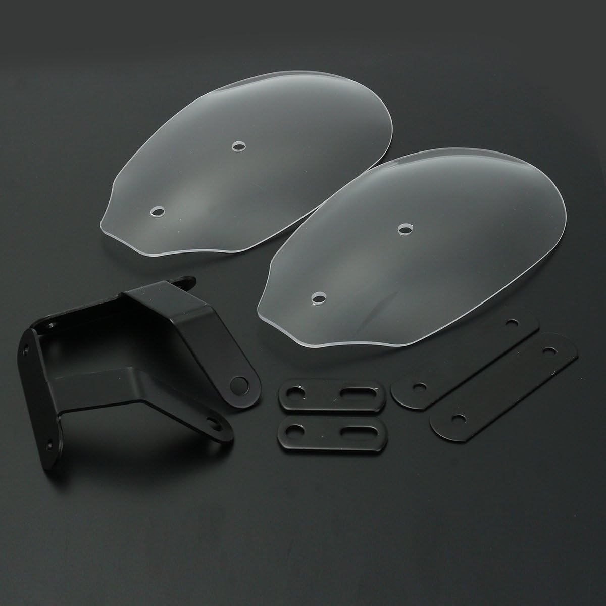 Alamor Motorcycle Hand Guards Handlebar Handguards Protecter For Harley Xl 883 1200 Dyna Road King-Transparent