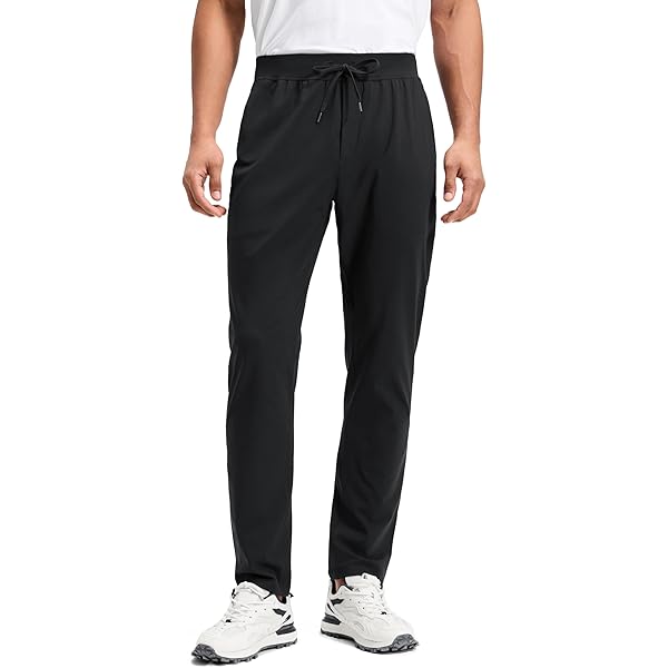 Men's Sweatpants Men's Cotton Yoga Sweatpants - Loose Fit Lounge Pants With Zipper Pockets & Open Bottom Cotton Lounge Pants