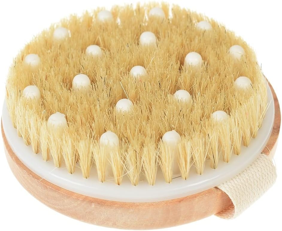 UTENEW Dry Body Brush Natural Bristles, Cellulite Treatment, Increase Circulation and Tighten Skin, Improves Lymphatic Functions, Exfoliates, Stimulates Blood Circulation