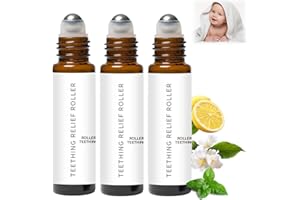 3Pcs Velaria Teething Roller,Teething Roller All Natural for Babies,Natural Gum Relief with Chamomile & Rose Oil,Velaria Teet