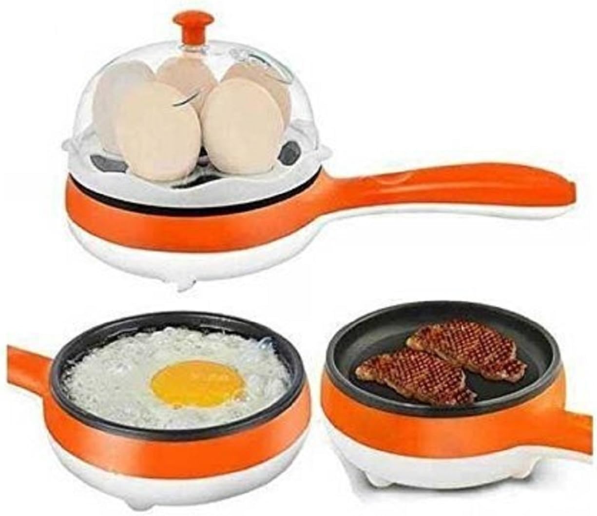 JAPP Compact and Versatile Egg Boiler + Non-Stick Electric Frying Pan