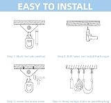HOMPER Heavy Duty Swing Hangers 450KG 304 Stainless Steel 360° Rotating view 5