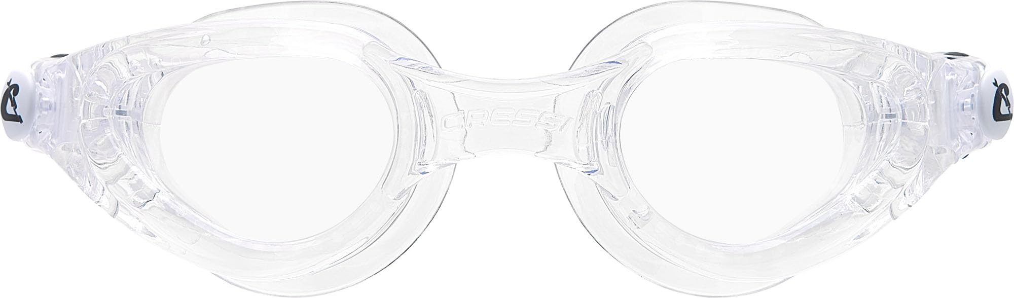 Cressi Right Goggles Clear/Clear - Adult Goggles for Swimming, Pool and Water Sports, Anti Fog 100% Anti UV, Clear/Clear, One Size
