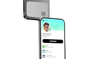 Popl PhoneCard™ Thin - Digital Business Card for Back of Phone - Tap to Share NFC & QR Code - iPhone & Android (Space Gray)