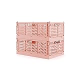 Domiella 2-Pack Crates for Storage, Storage Crates