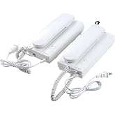 UHPPOTE 2-Way Wired Intercom, 1 Pair Room to Room Wire Audio Interphone | Non-Visual Linerphone Without Unlock Function for Home, Villa, Warehouse