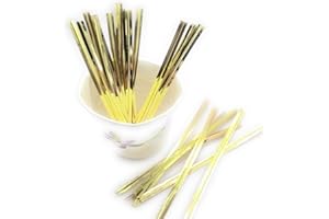 Weststone 100pcs 4" Metallic Twist Ties (Light Gold)