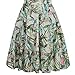 oxiuly Women's V-Neck Cap Sleeve Floral Casual Work Cocktail Swing Dress OX233 (S, Light Green)