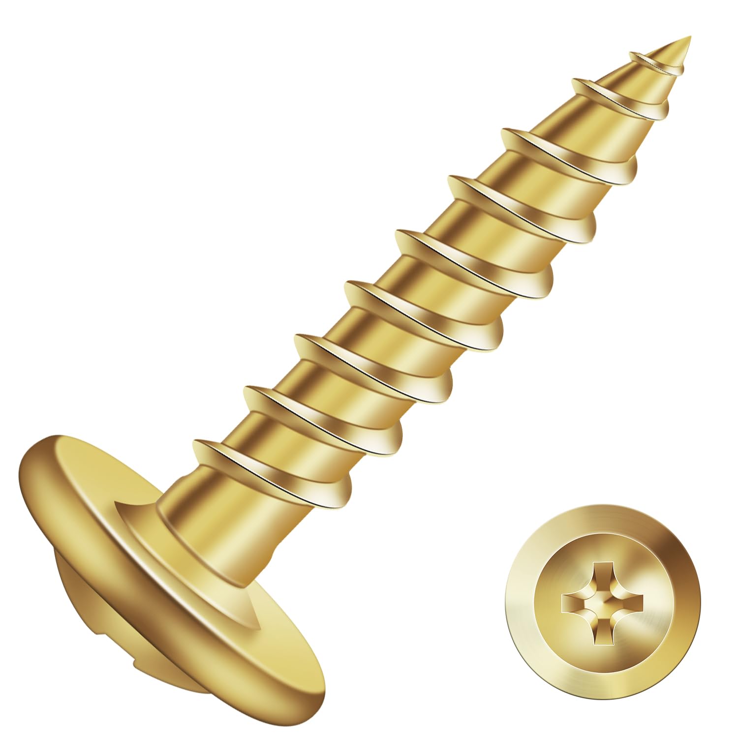 Photo 1 of #8 x 3/4" Wood Screw 100Pcs Alloy Steel Standard Thread Truss Head Fast Self Tapping by SG TZH